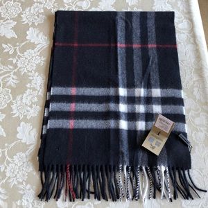 NWT Authentic Navy Burberry Scarf